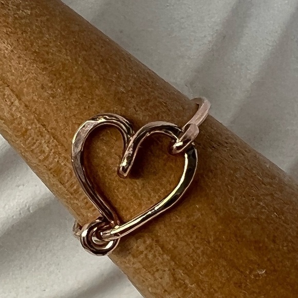 Heart Wire Wrap Ring in 14k Rose Gold - Picture 13 of 13